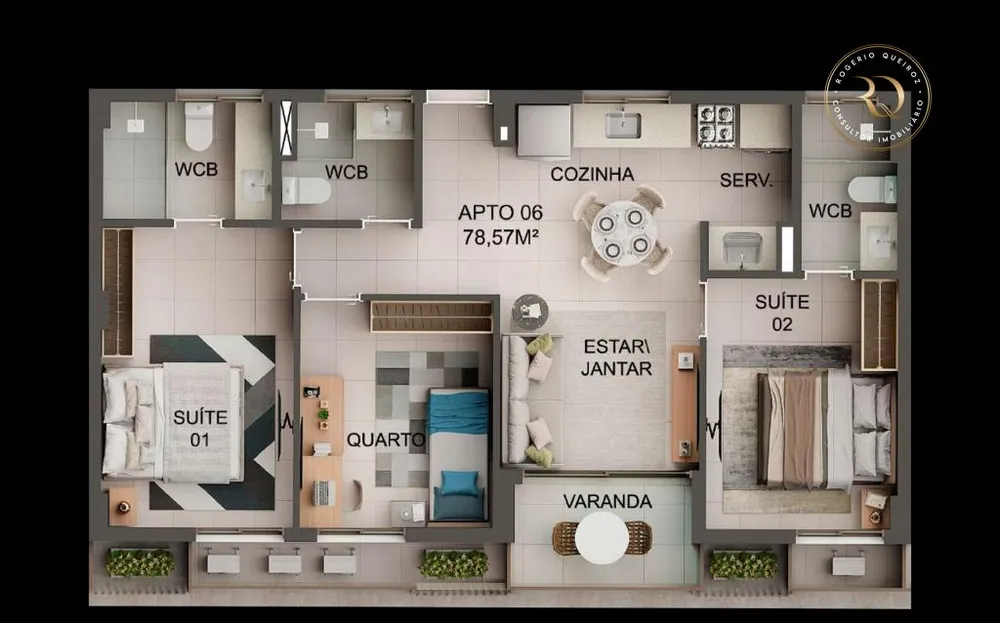 Apartamento, 3 quartos, 77 m² - Foto 4