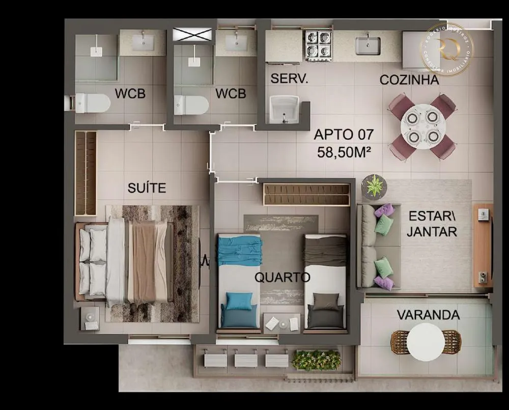 Apartamento, 3 quartos, 77 m² - Foto 2