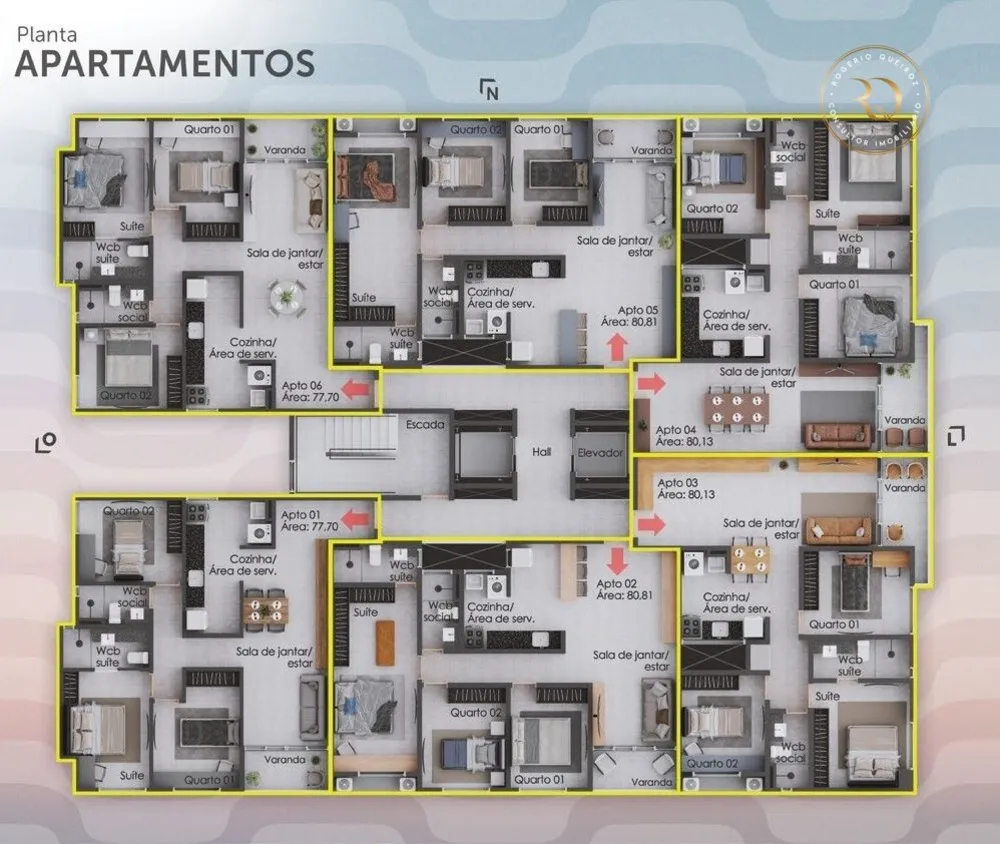 Apartamento, 3 quartos, 78 m² - Foto 2
