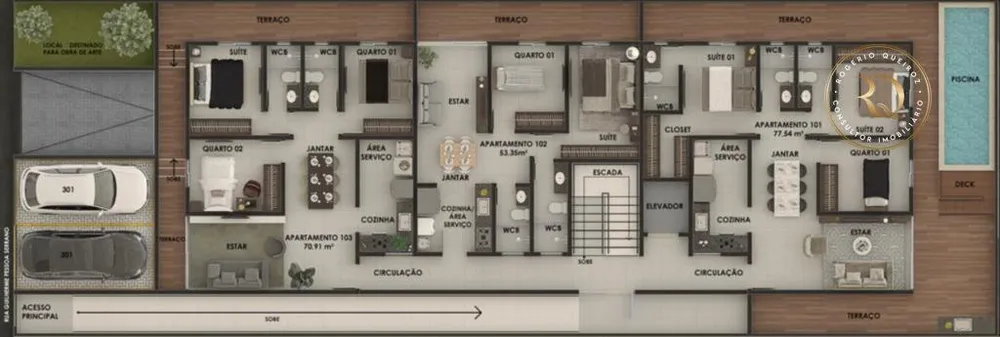 Cobertura, 3 quartos, 102 m² - Foto 2