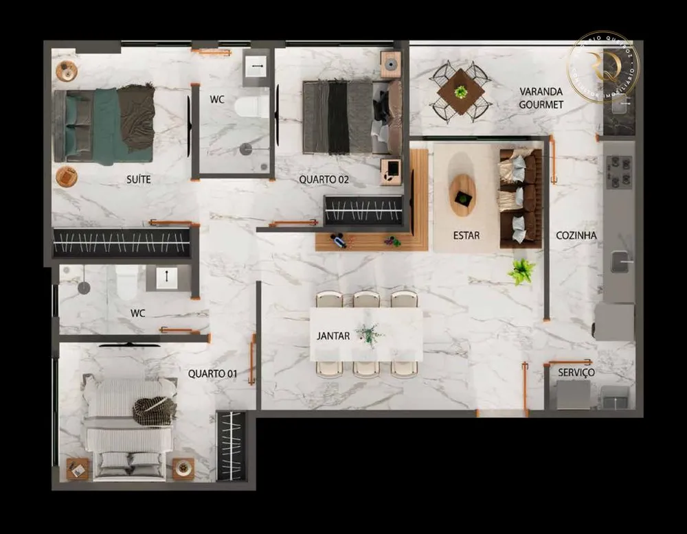 Cobertura, 3 quartos, 82 m² - Foto 2
