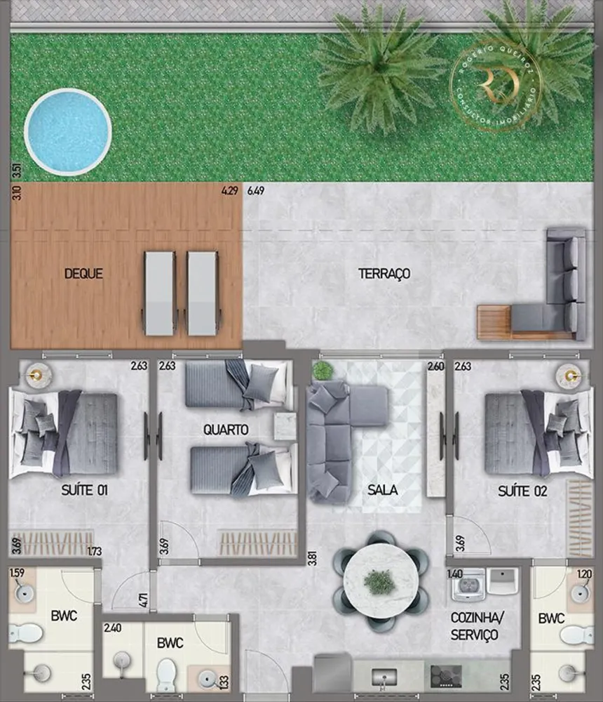 Cobertura, 2 quartos, 66 m² - Foto 2