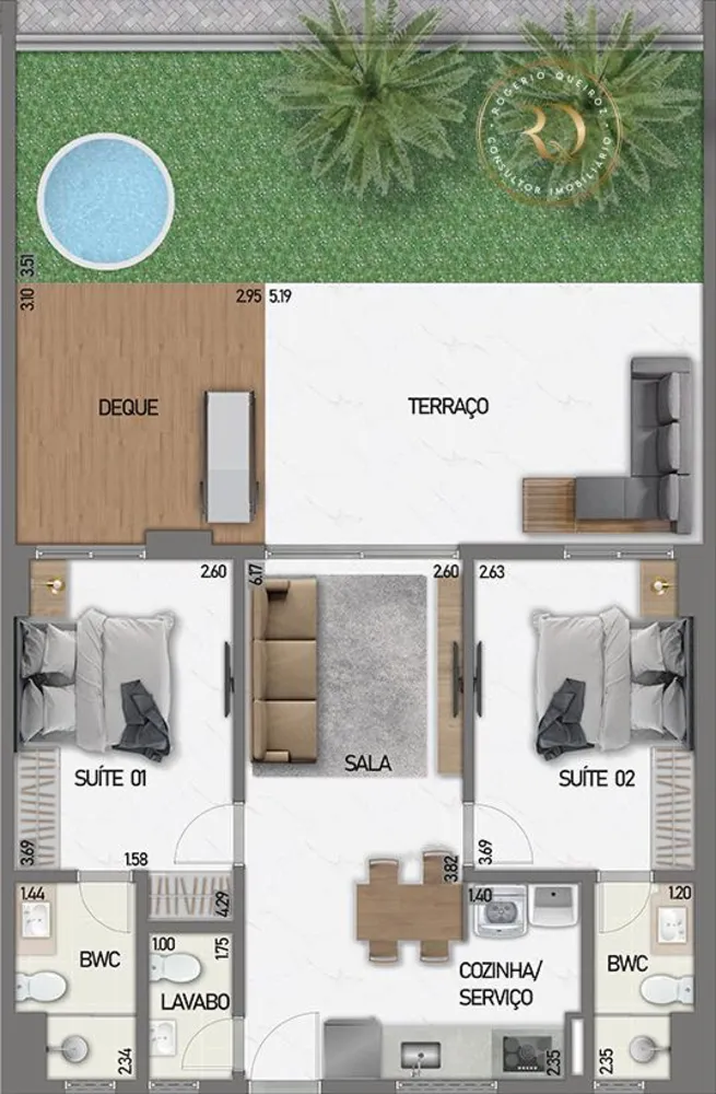 Cobertura, 2 quartos, 66 m² - Foto 3