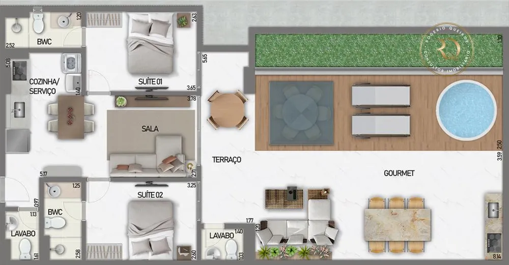 Cobertura, 2 quartos, 66 m² - Foto 4