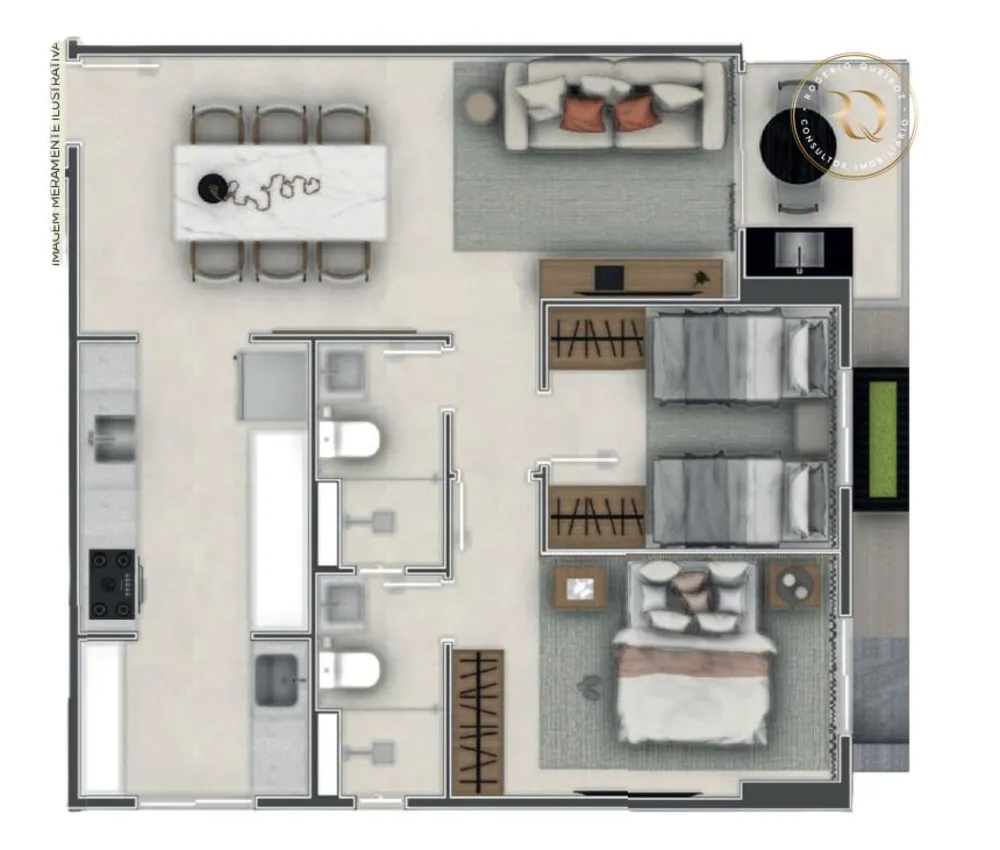 Apartamento, 2 quartos, 66 m² - Foto 1
