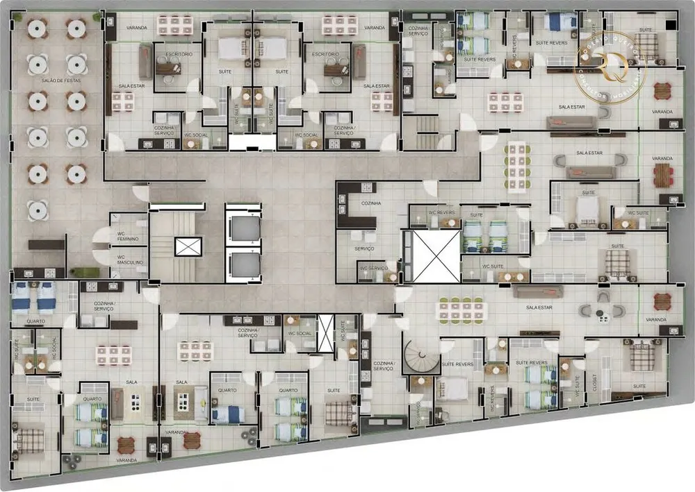 Apartamento, 1 quarto, 63 m² - Foto 1