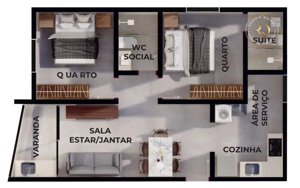 Cobertura, 2 quartos, 57 m² - Foto 2