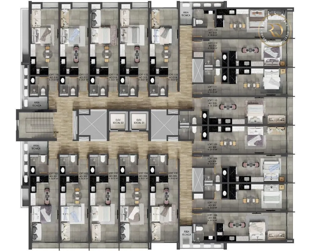 Flat/Apart Hotel, 1 quarto, 24 m² - Foto 1