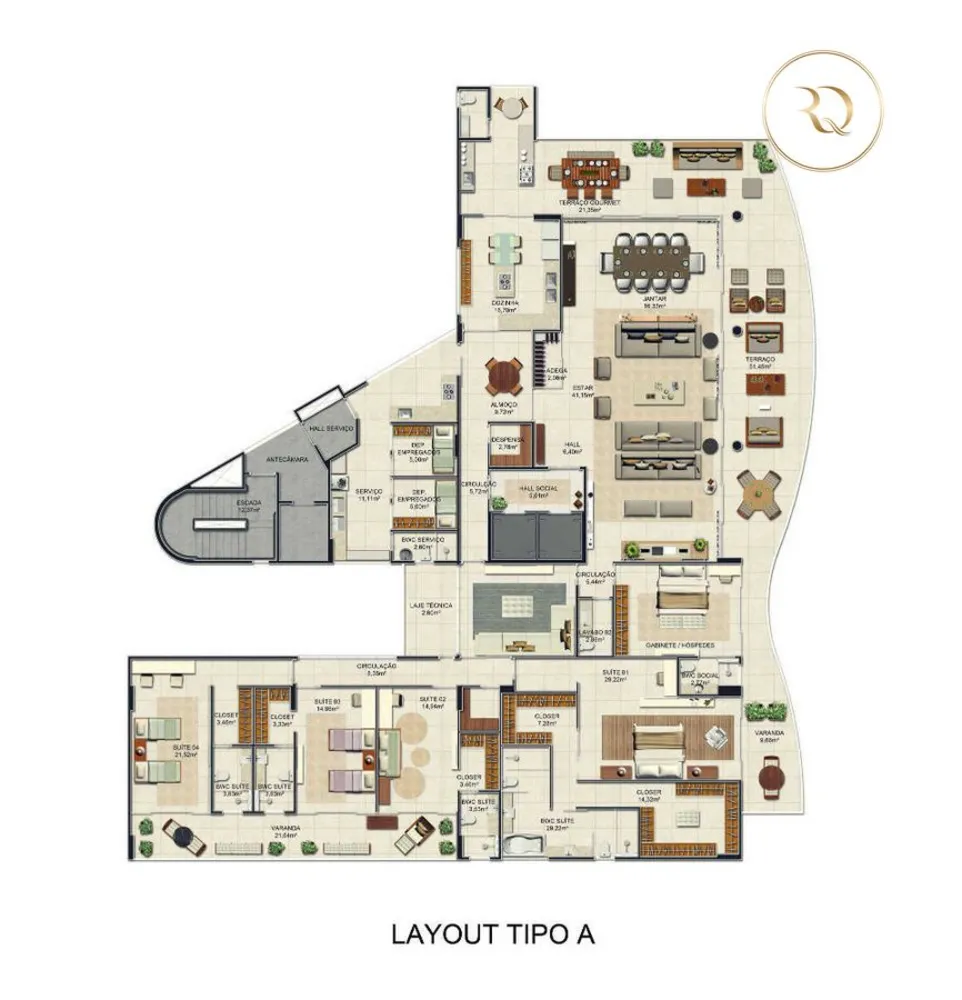 Apartamento, 5 quartos, 510 m² - Foto 1