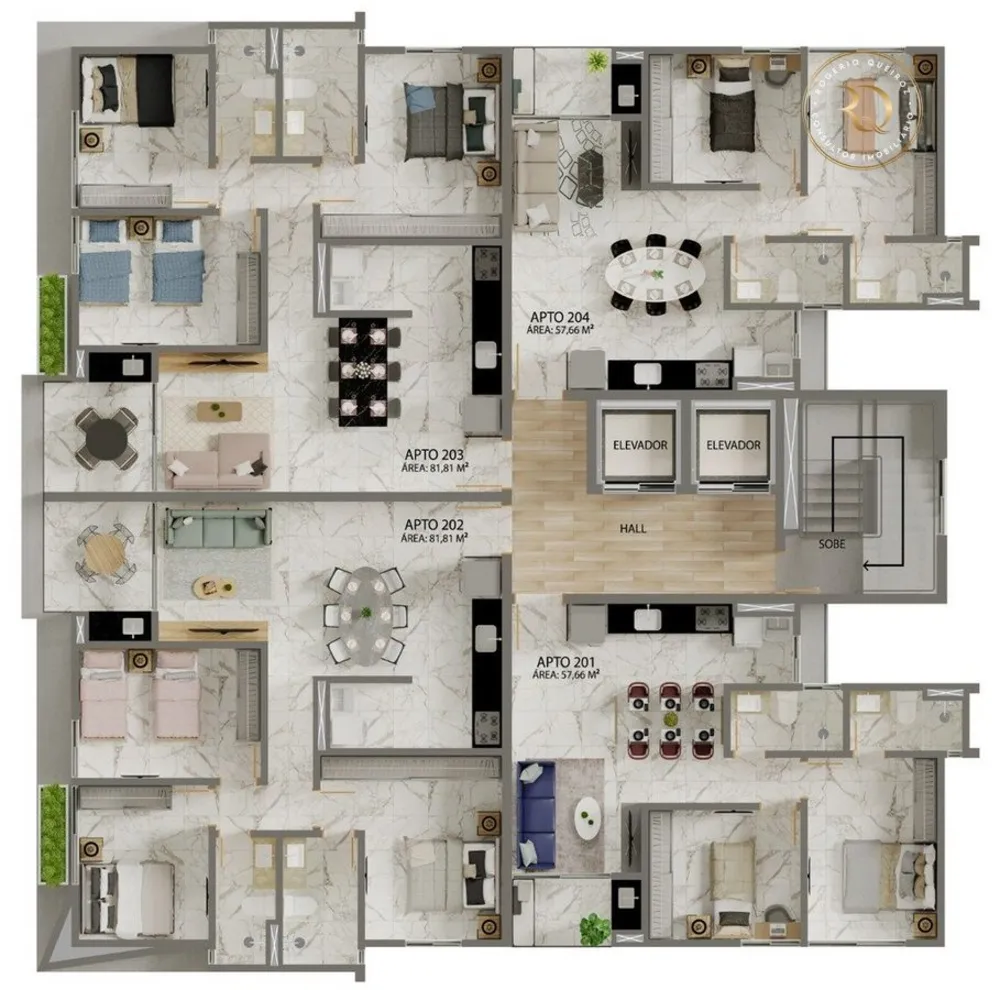 Apartamento, 2 quartos, 58 m² - Foto 1