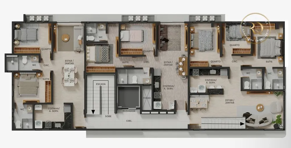 Cobertura, 2 quartos, 101 m² - Foto 3