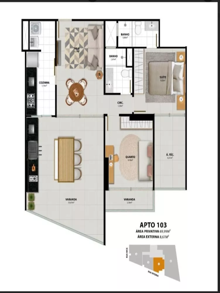 Apartamento, 3 quartos, 85 m² - Foto 2