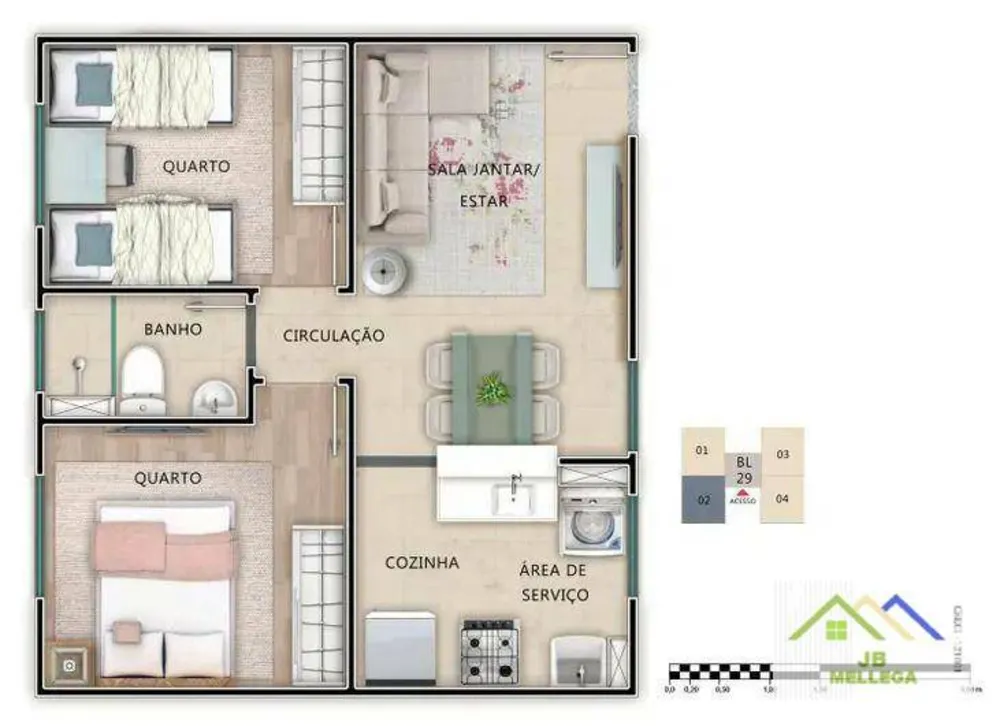 Apartamento, 2 quartos, 46 m² - Foto 12