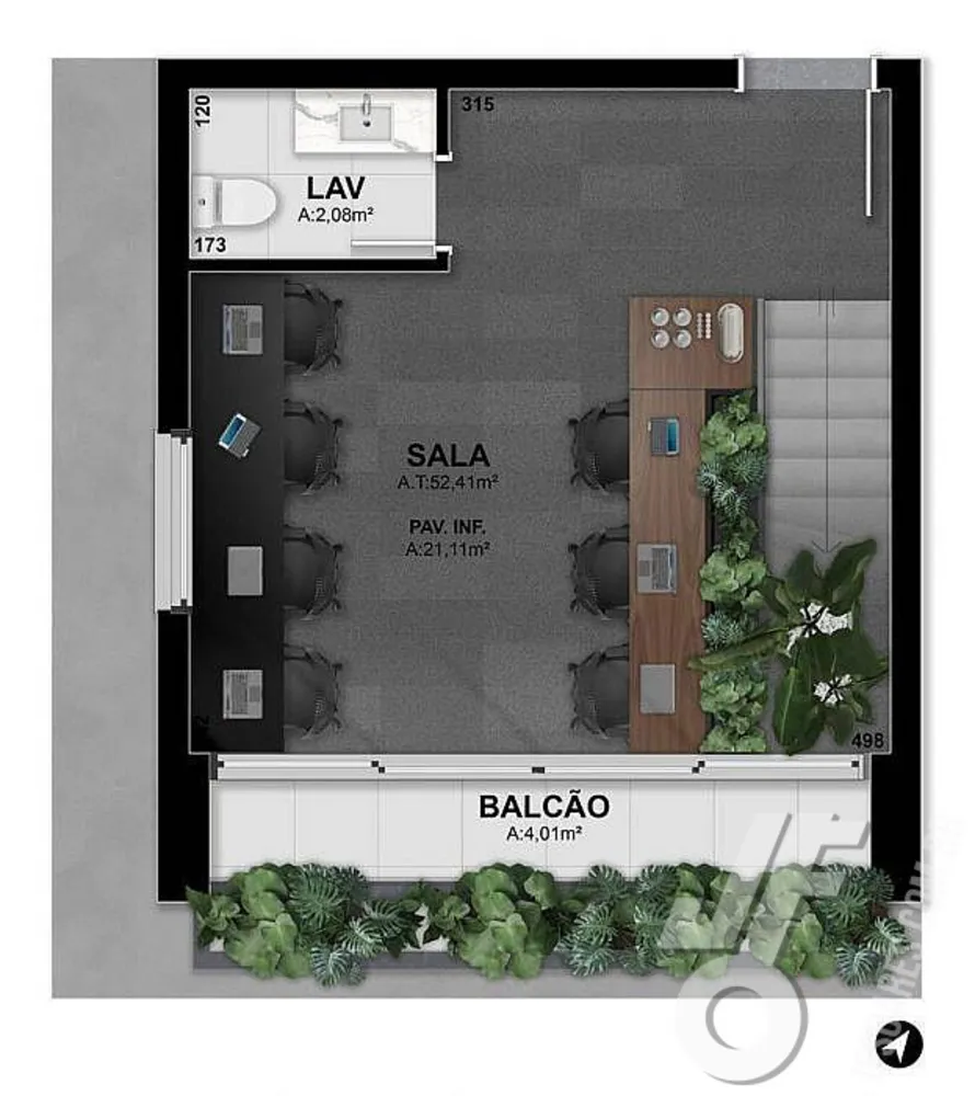 Sala-Conjunto, 52 m² - Foto 10