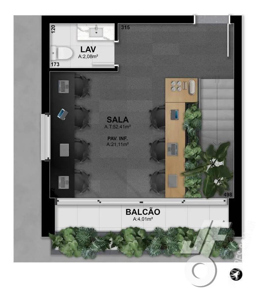 Sala-Conjunto, 52 m² - Foto 2