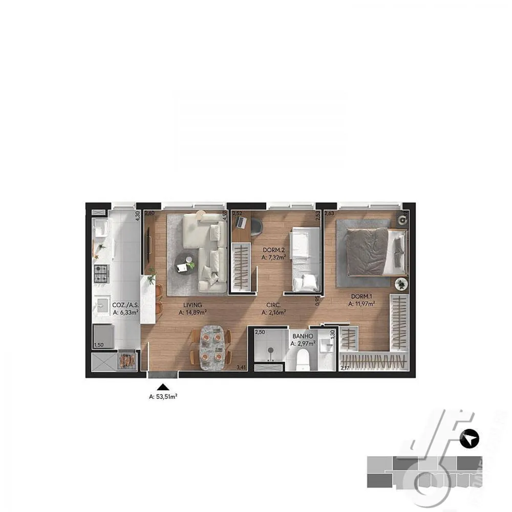 Apartamento, 2 quartos, 91 m² - Foto 2
