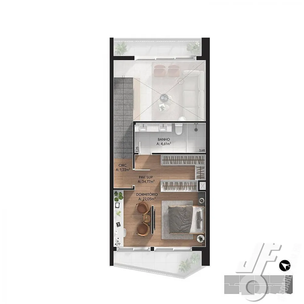 Apartamento, 2 quartos, 91 m² - Foto 3