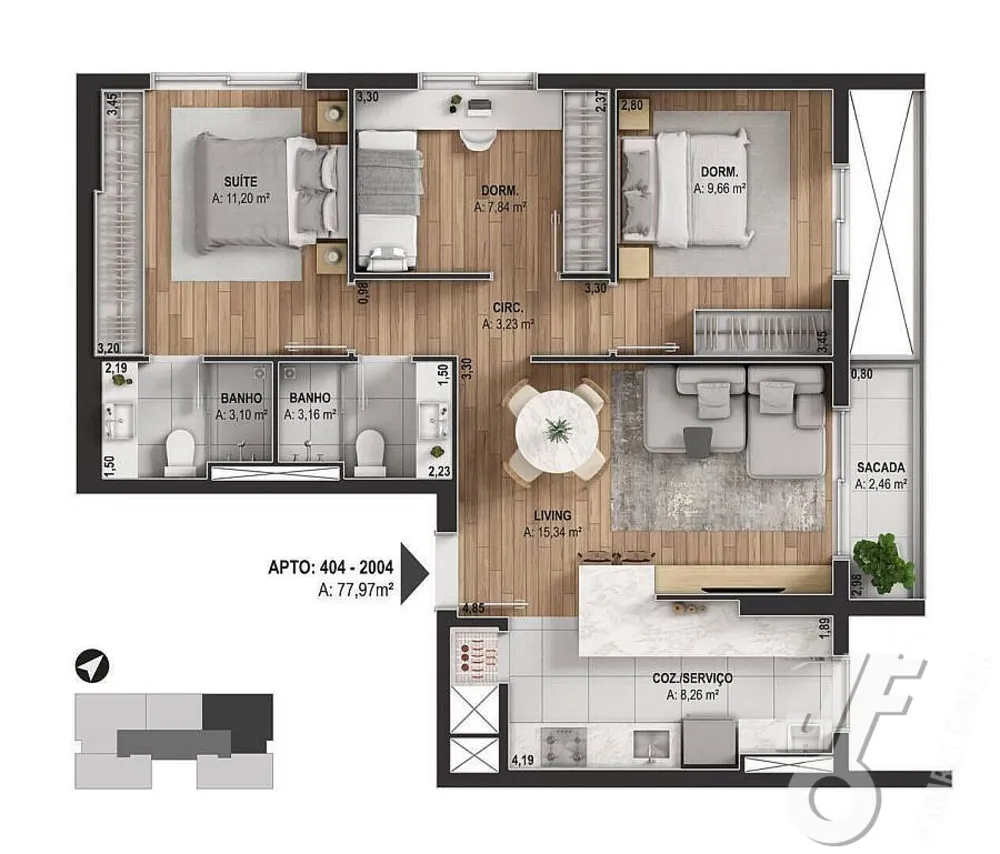 Apartamento, 2 quartos, 66 m² - Foto 5