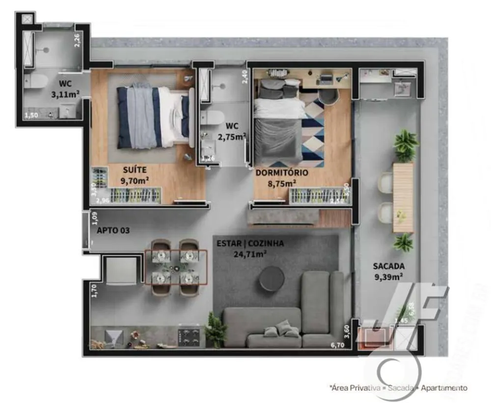 Apartamento, 2 quartos, 71 m² - Foto 7