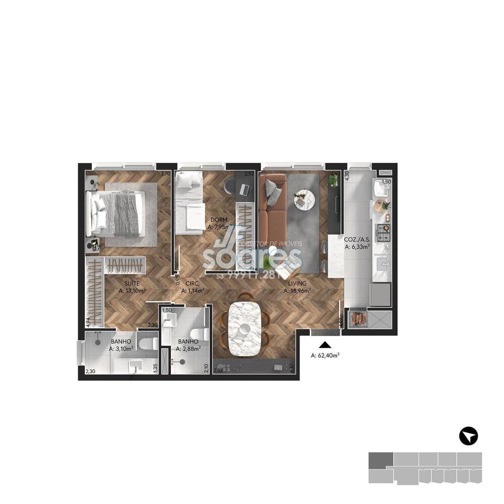 Apartamento à venda com 2 quartos, 91m² - Foto 16
