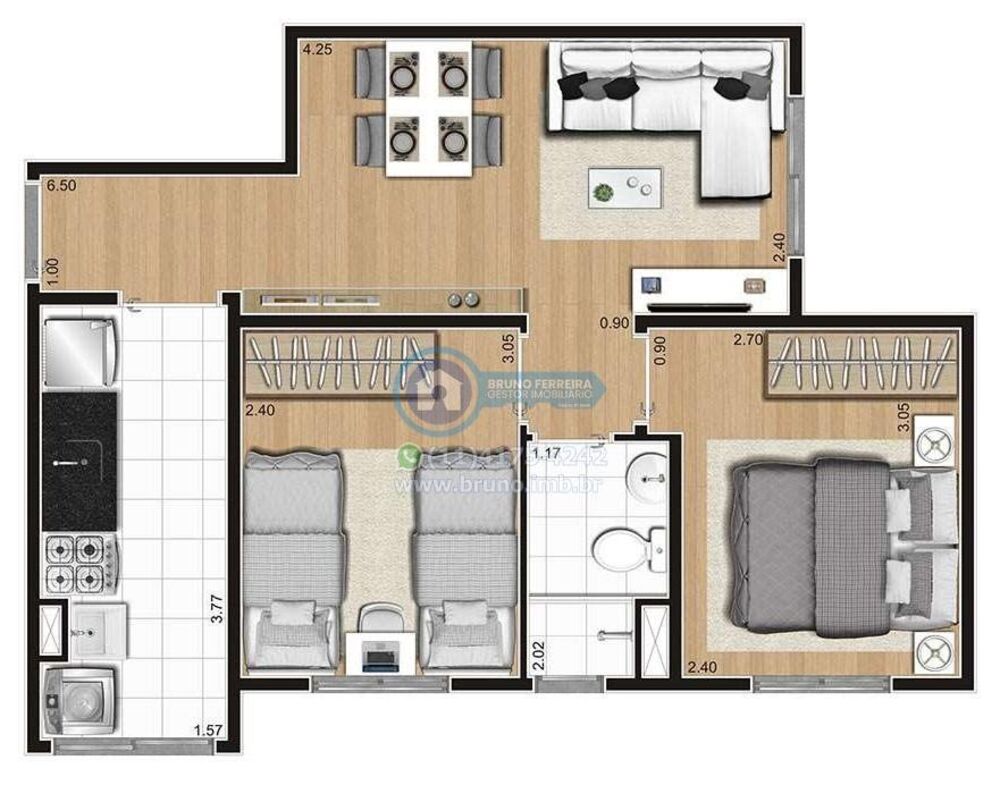 Apartamento, 2 quartos, 43 m² - Foto 12