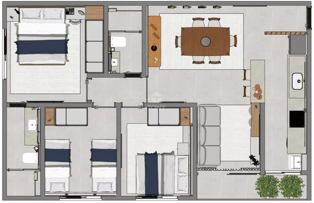 Apartamento, 3 quartos, 77 m² - Foto 12