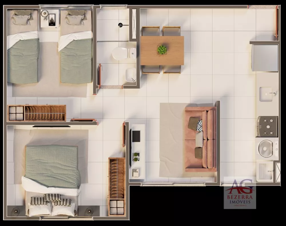 Apartamento, 2 quartos, 40 m² - Foto 2