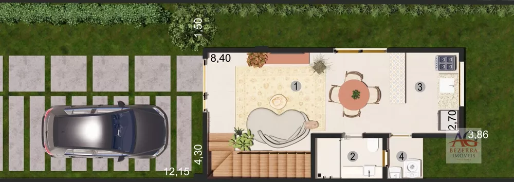 Casa, 2 quartos, 72 m² - Foto 4