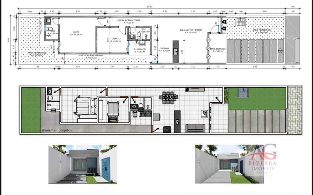 Casa, 2 quartos, 80 m² - Foto 3