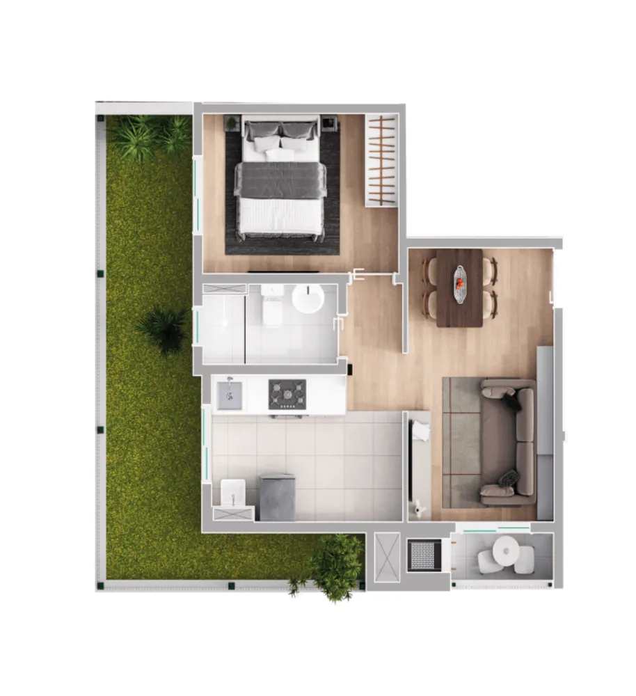 Apartamento, 1 quarto, 38 m² - Foto 1