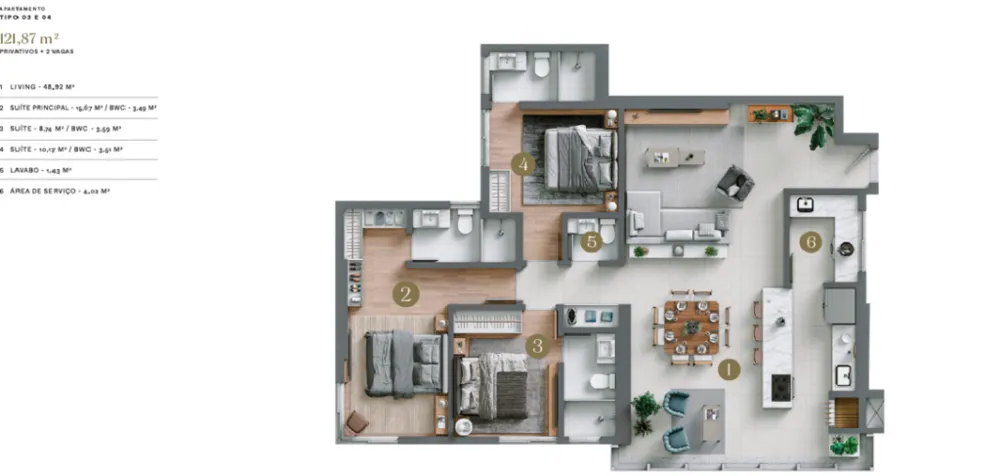 Apartamento, 3 quartos, 134 m² - Foto 11