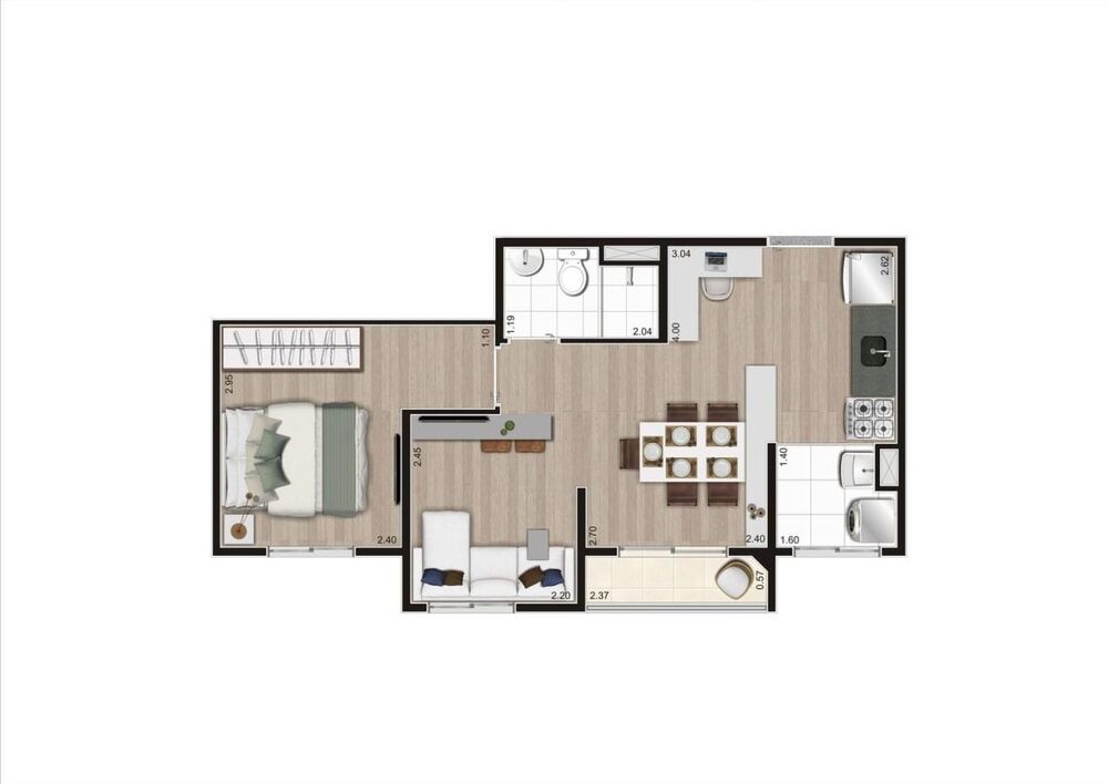 Apartamento, 2 quartos, 37 m² - Foto 13