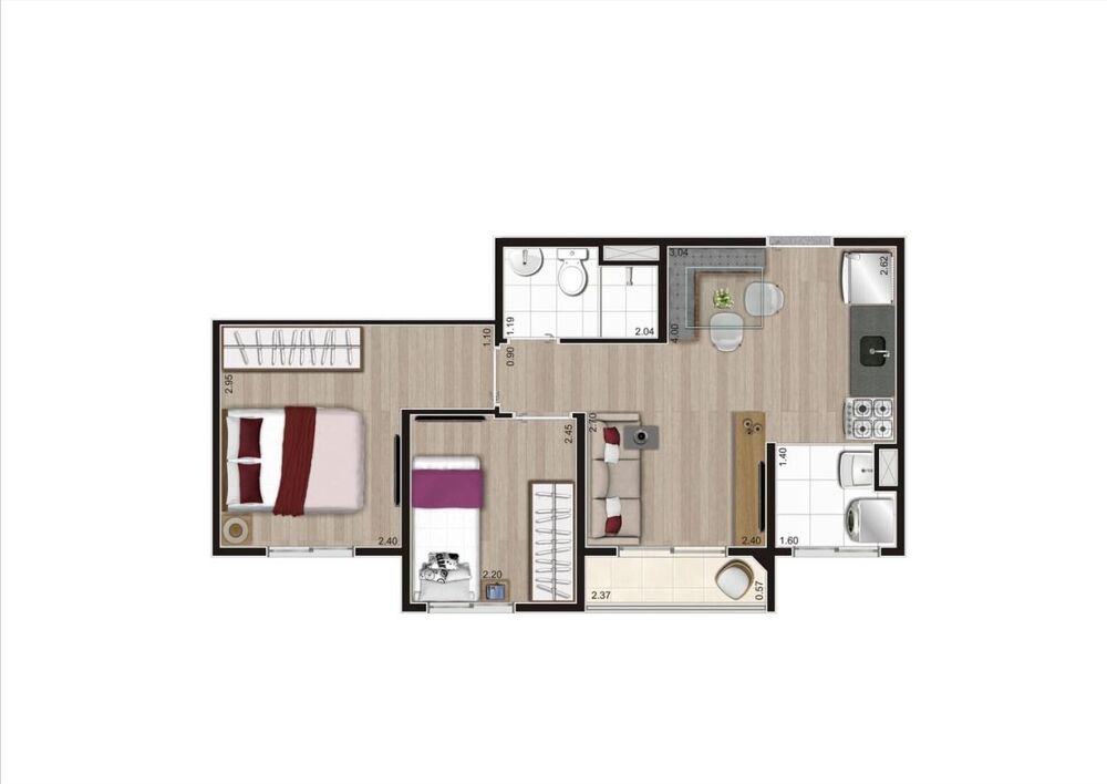 Apartamento, 2 quartos, 37 m² - Foto 6
