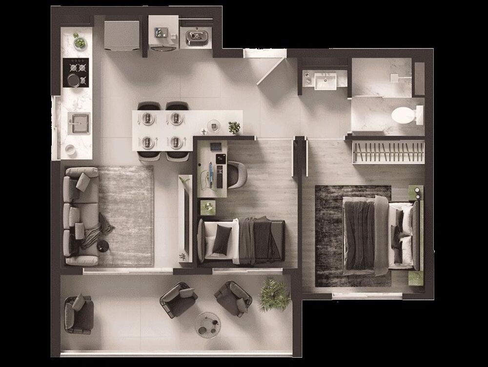 Apartamento, 2 quartos, 43 m² - Foto 9