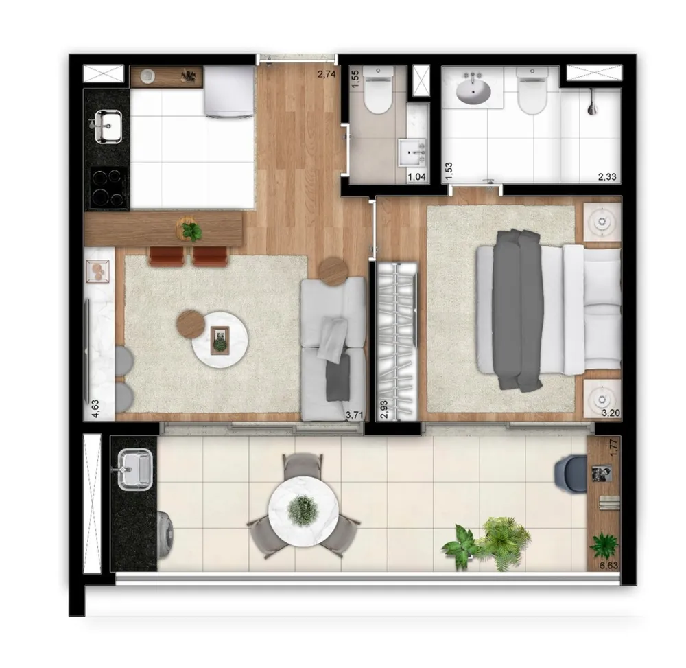 Apartamento, 1 quarto, 48 m² - Foto 15