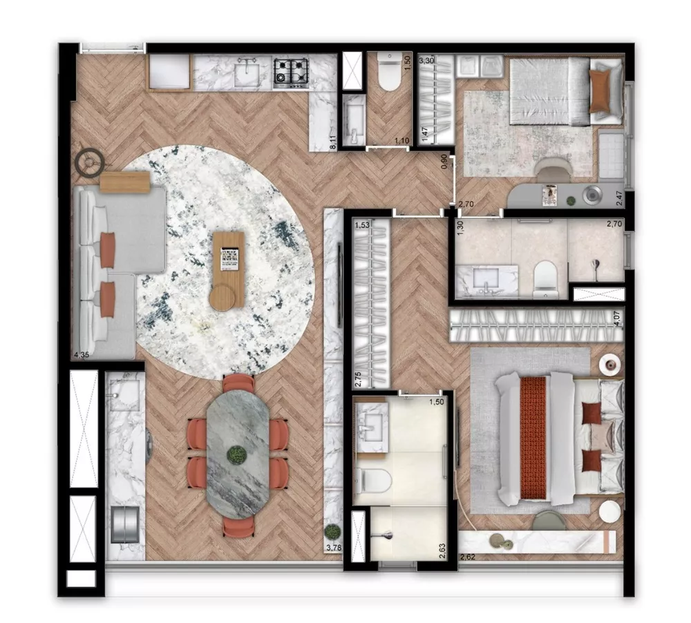 Apartamento, 1 quarto, 48 m² - Foto 6