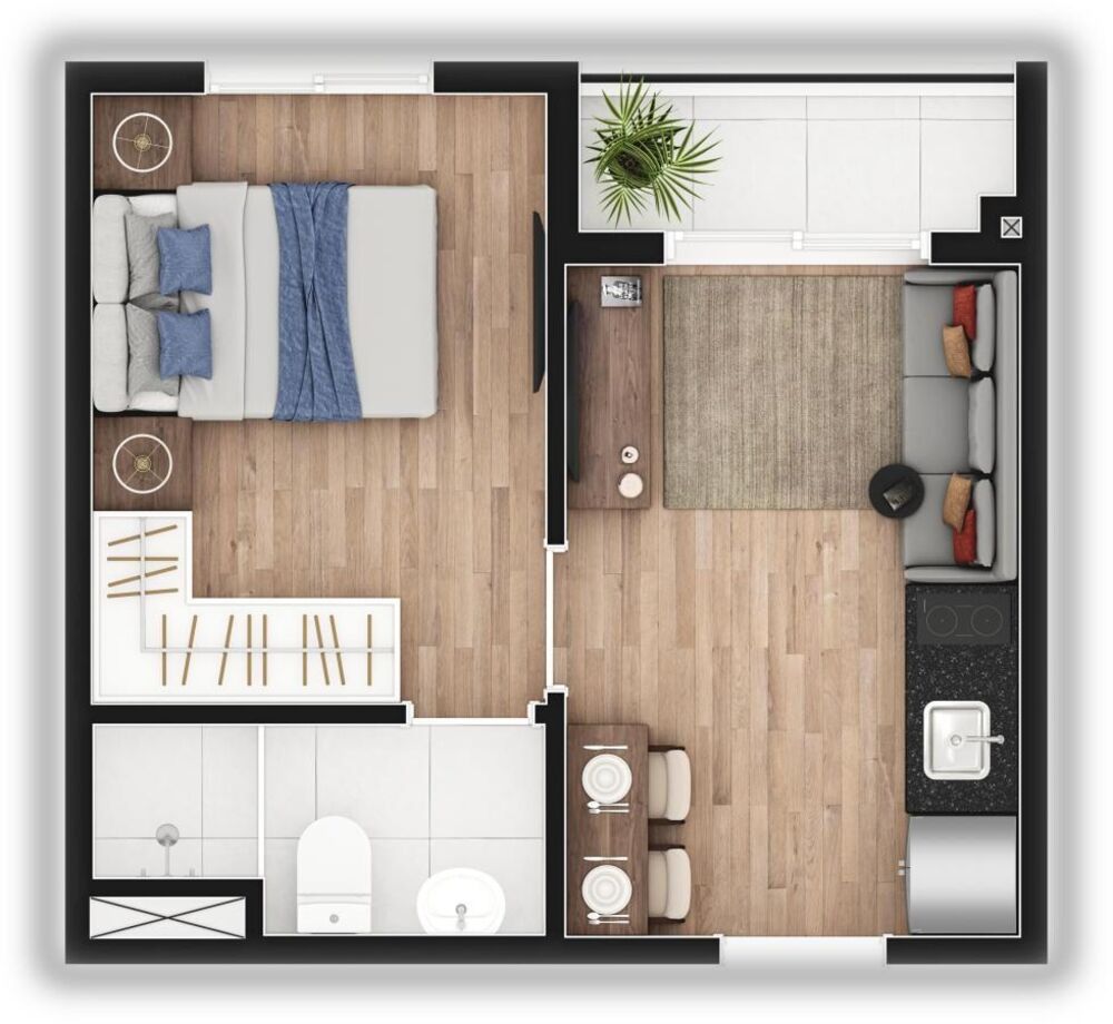 Apartamento, 1 quarto, 24 m² - Foto 4