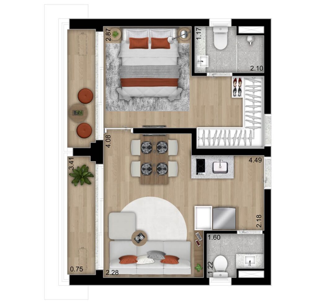 Apartamento, 1 quarto, 25 m² - Foto 1