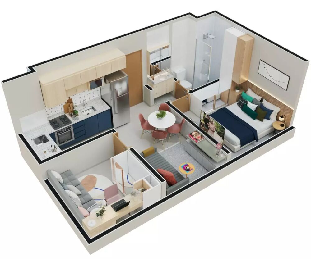 Apartamento, 1 quarto, 33 m² - Foto 4