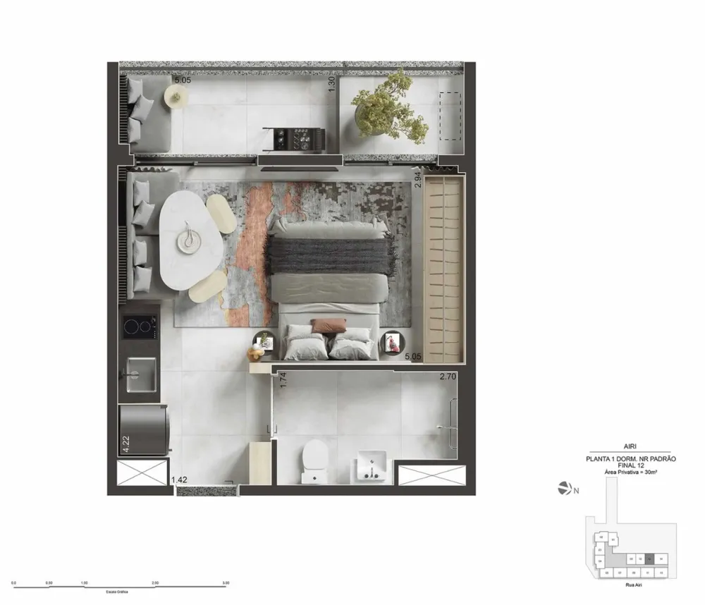 Apartamento, 1 quarto, 30 m² - Foto 19
