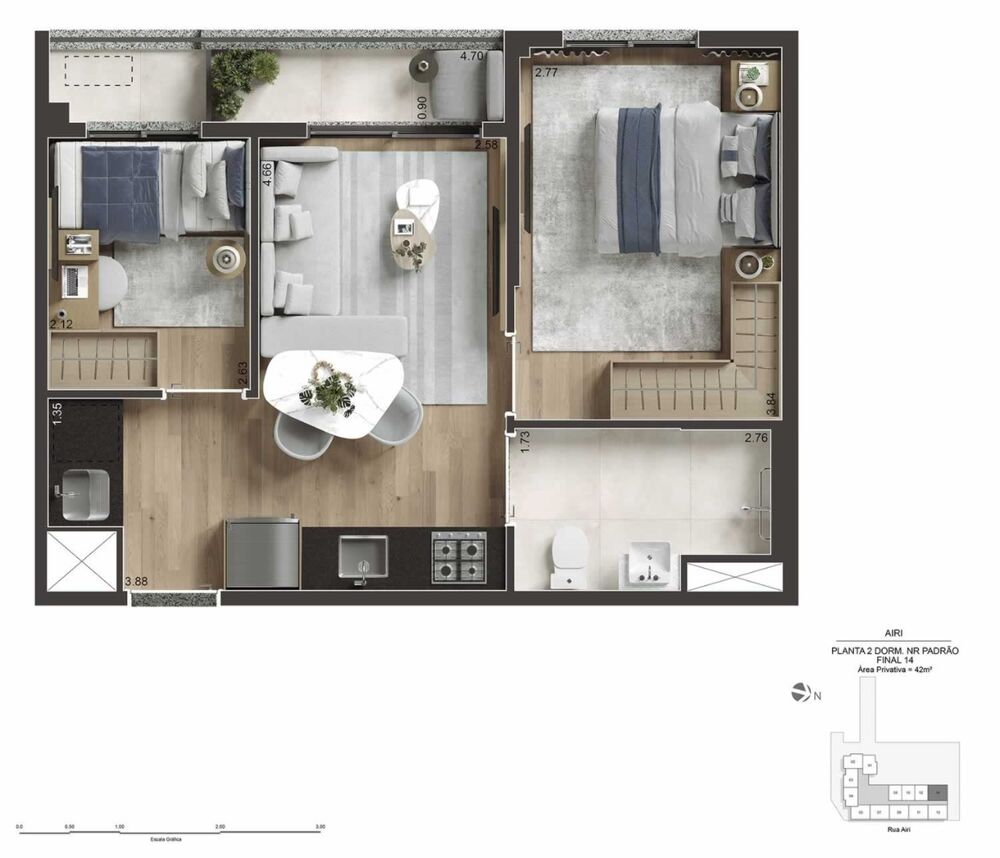Apartamento, 1 quarto, 30 m² - Foto 5