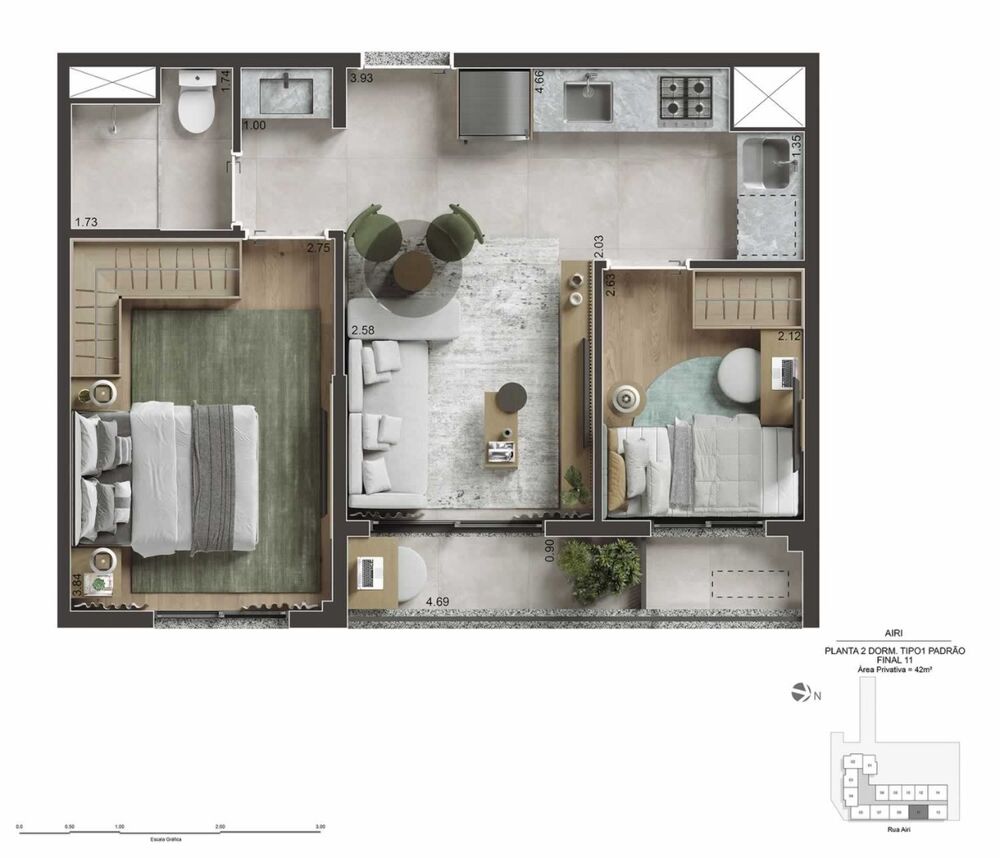 Apartamento, 1 quarto, 30 m² - Foto 3