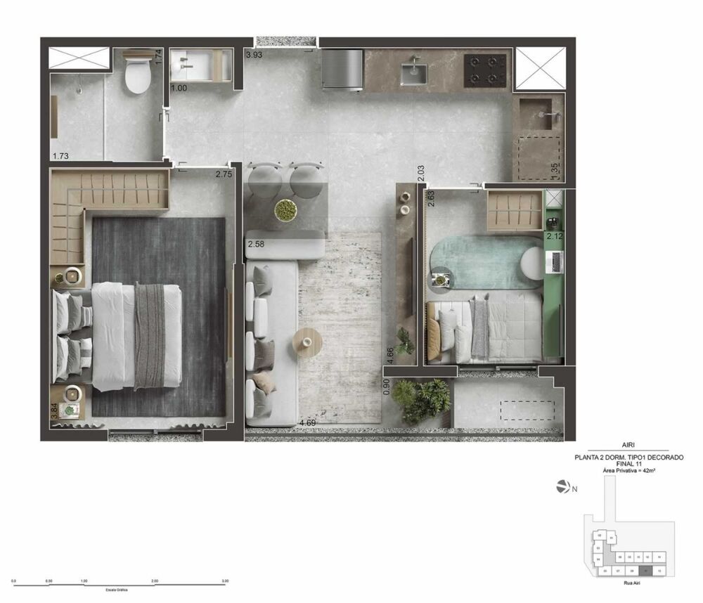 Apartamento, 1 quarto, 30 m² - Foto 2