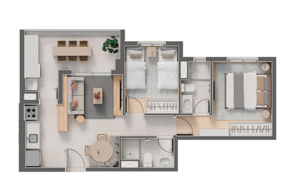 Apartamento, 2 quartos, 57 m² - Foto 4