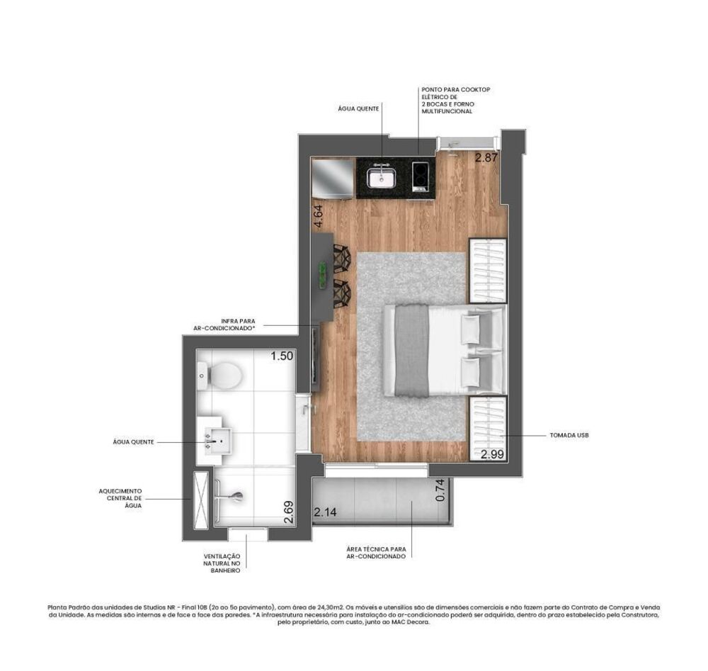 Apartamento, 1 quarto, 24 m² - Foto 17