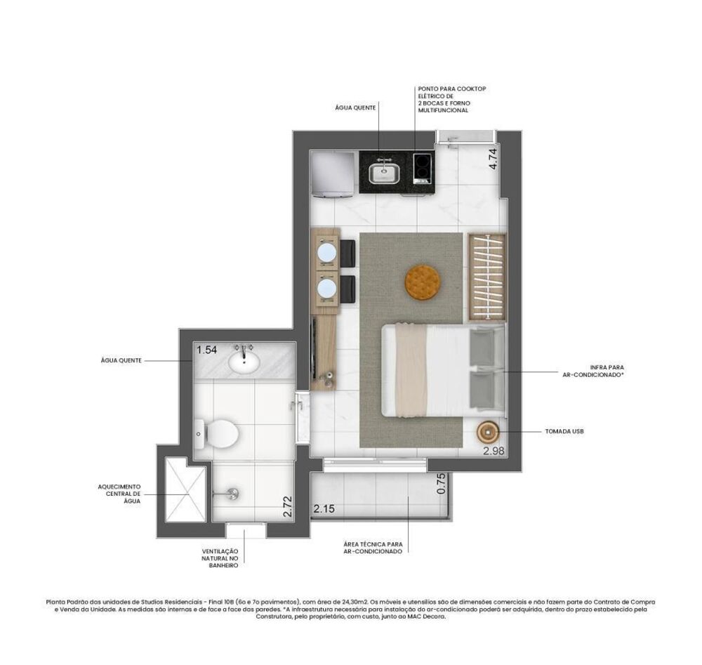 Apartamento, 1 quarto, 24 m² - Foto 20
