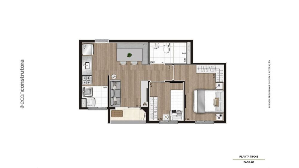 Apartamento, 1 quarto, 29 m² - Foto 19