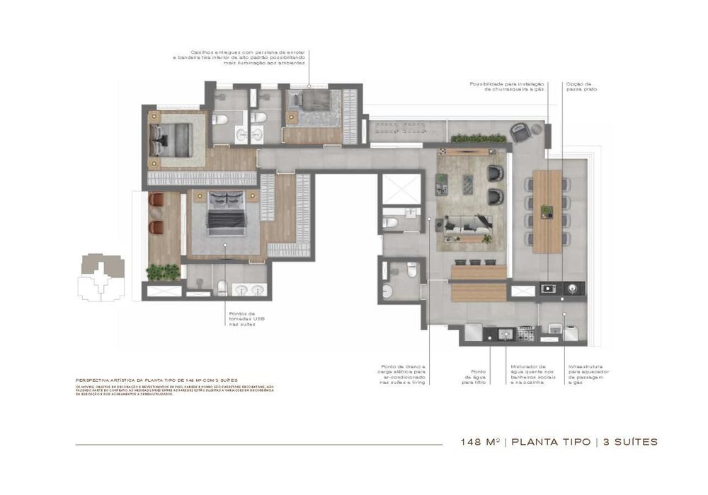 Apartamento, 2 quartos, 87 m² - Foto 2
