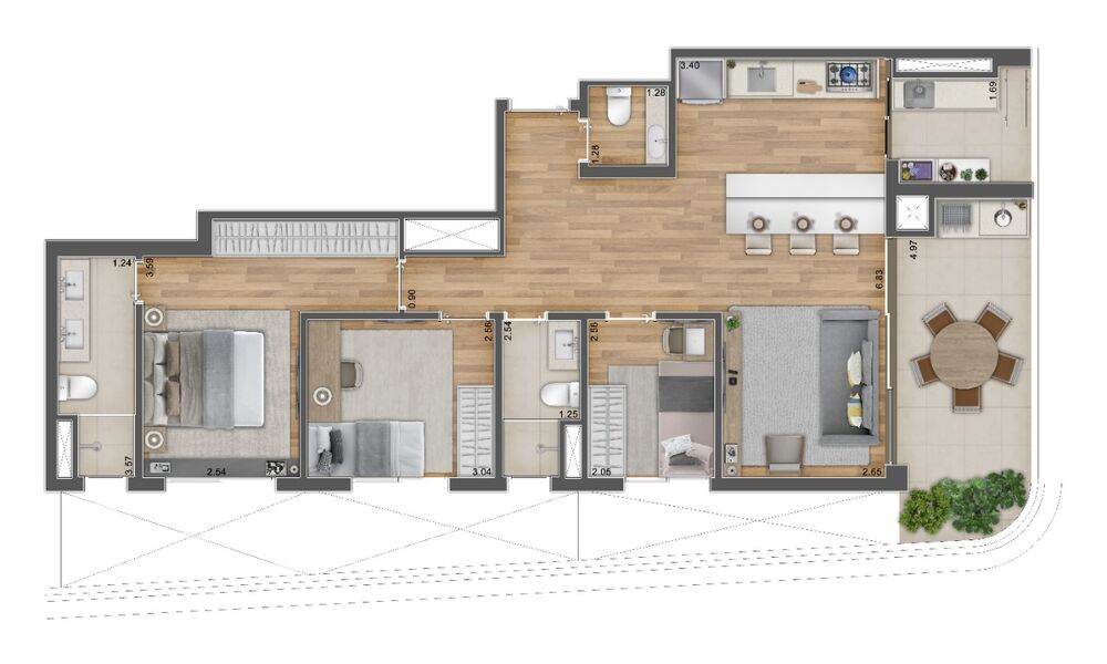 Apartamento, 2 quartos, 67 m² - Foto 2