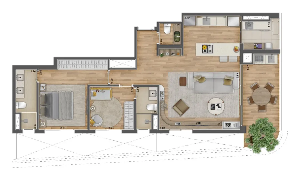 Apartamento, 2 quartos, 67 m² - Foto 11